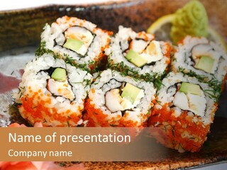 Restaurant Garnish Seaweed PowerPoint Template