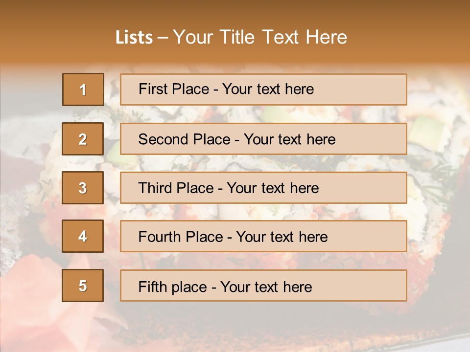 Restaurant Garnish Seaweed PowerPoint Template