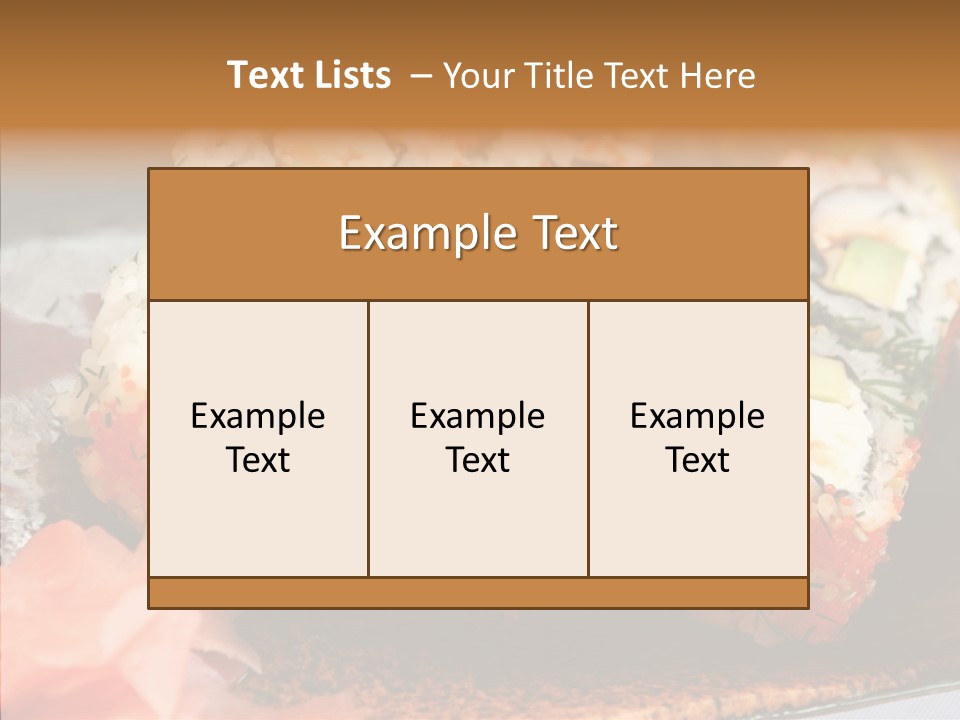 Restaurant Garnish Seaweed PowerPoint Template