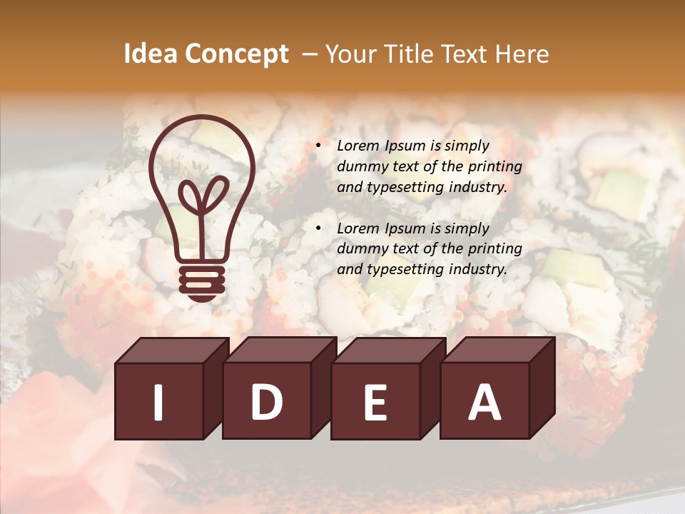Restaurant Garnish Seaweed PowerPoint Template