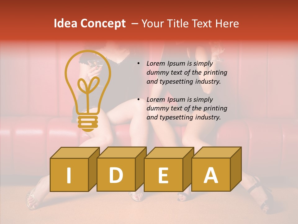 Bar Friends Smile PowerPoint Template