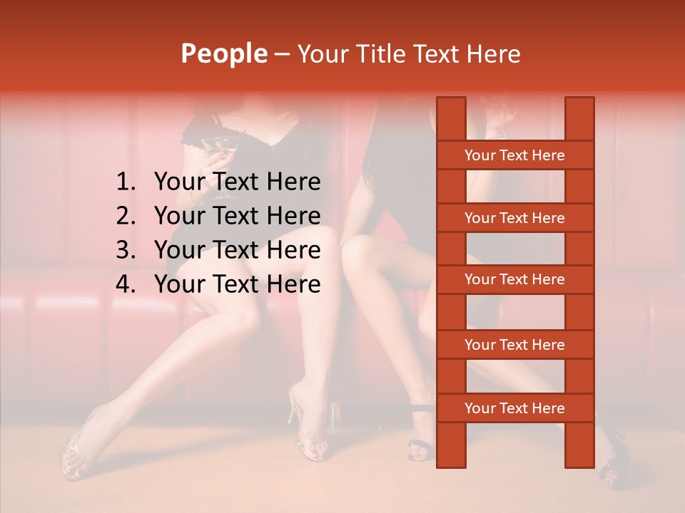 Bar Friends Smile PowerPoint Template