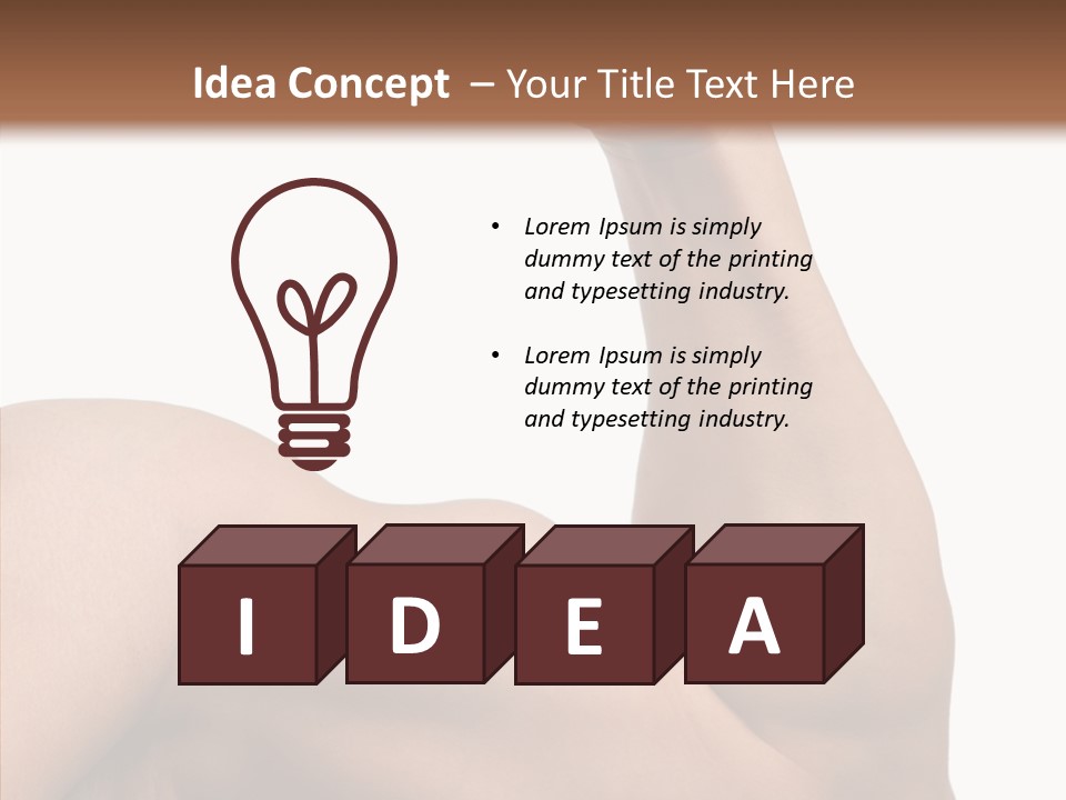 Young Hand Powerful PowerPoint Template