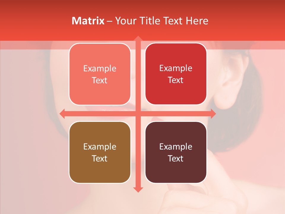 Woman Euphoric Isolated PowerPoint Template