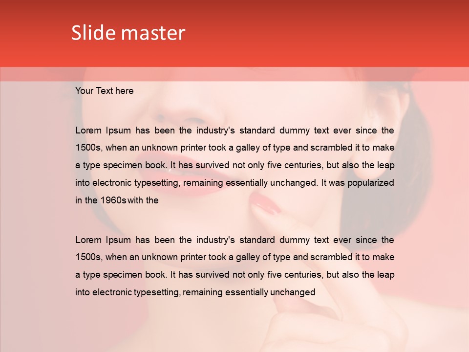 Woman Euphoric Isolated PowerPoint Template