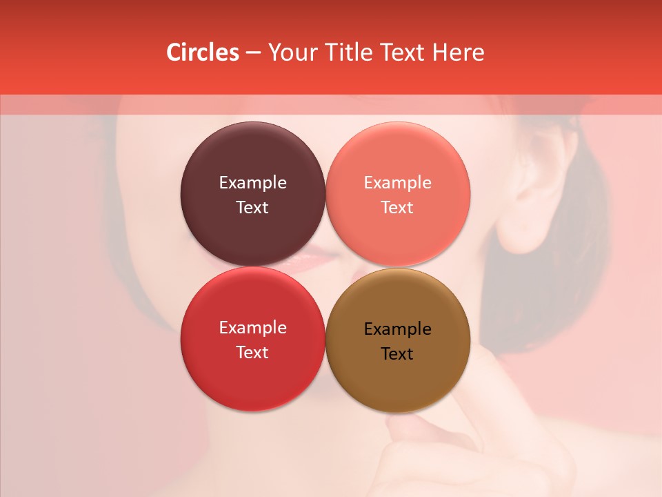 Woman Euphoric Isolated PowerPoint Template