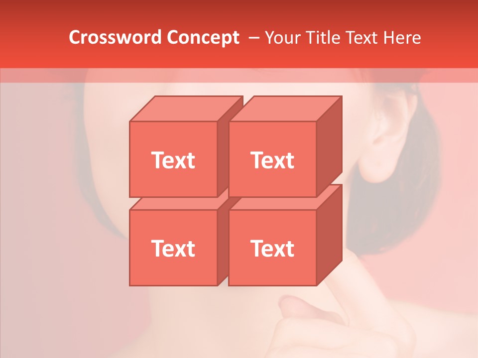 Woman Euphoric Isolated PowerPoint Template