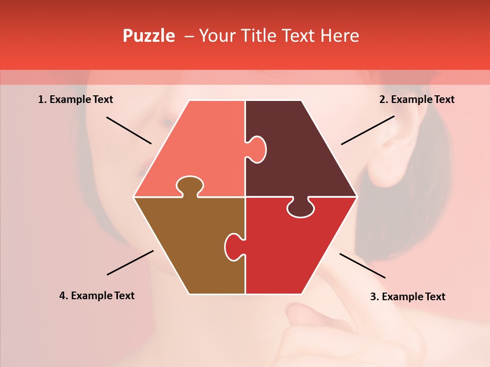 Woman Euphoric Isolated PowerPoint Template