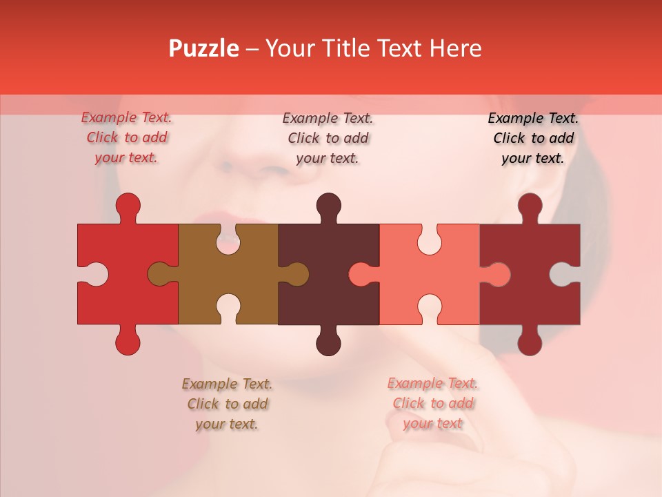 Woman Euphoric Isolated PowerPoint Template