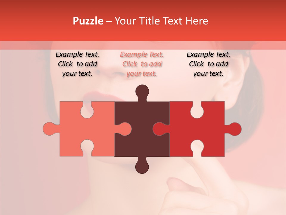 Woman Euphoric Isolated PowerPoint Template