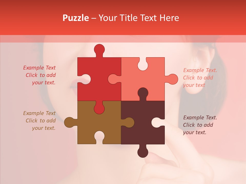 Woman Euphoric Isolated PowerPoint Template