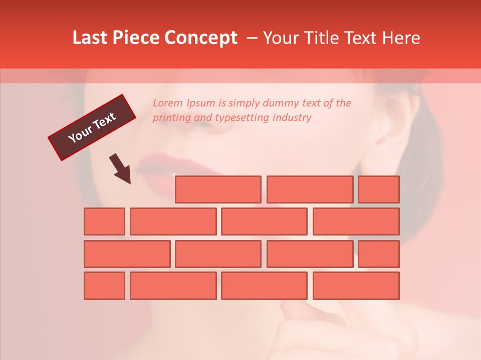 Woman Euphoric Isolated PowerPoint Template