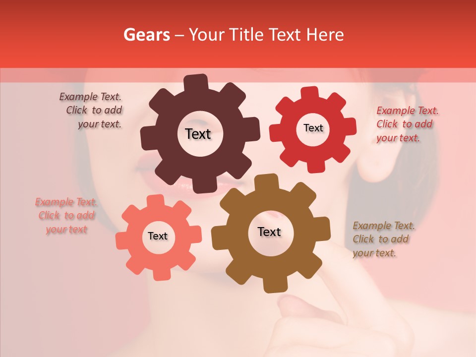 Woman Euphoric Isolated PowerPoint Template