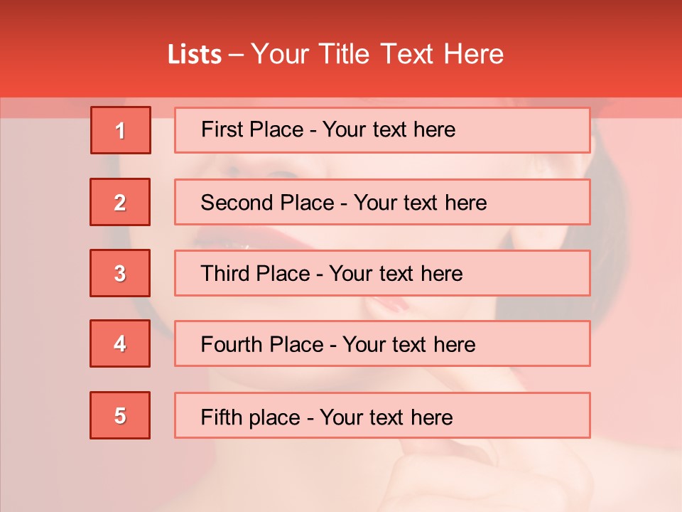 Woman Euphoric Isolated PowerPoint Template
