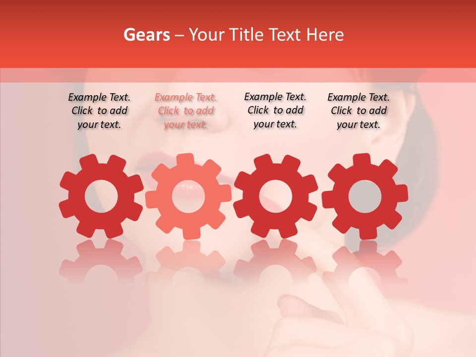 Woman Euphoric Isolated PowerPoint Template