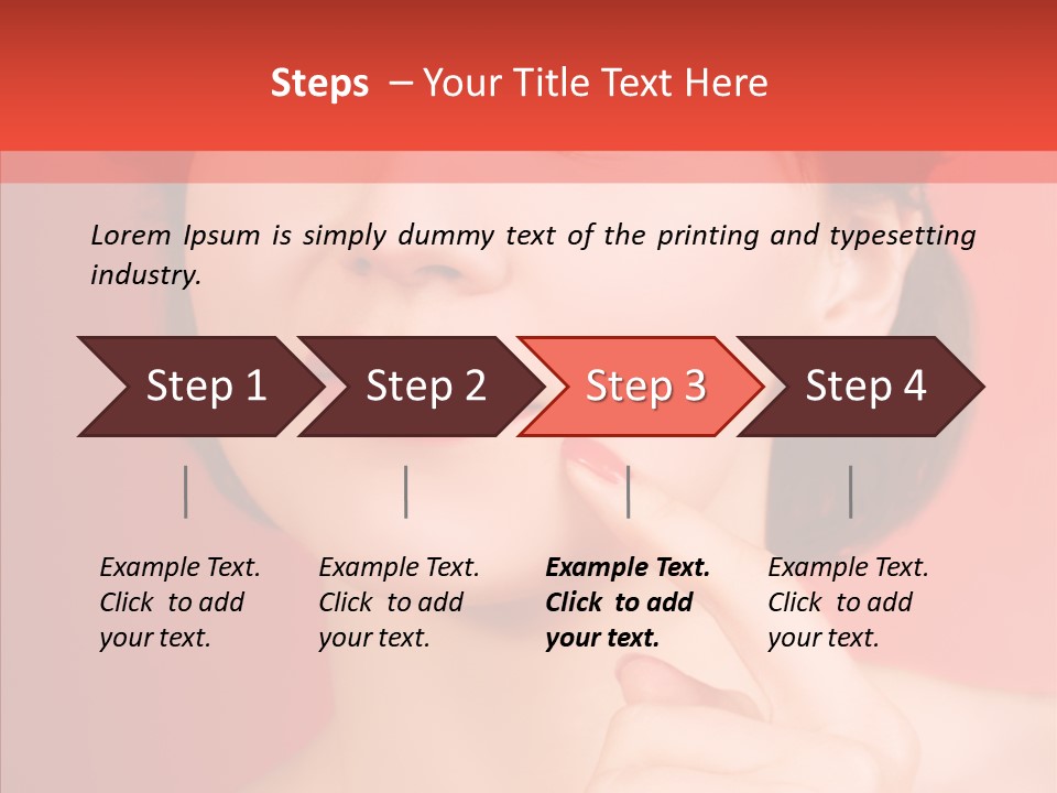 Woman Euphoric Isolated PowerPoint Template