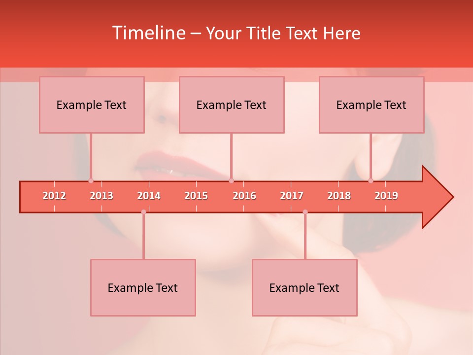 Woman Euphoric Isolated PowerPoint Template