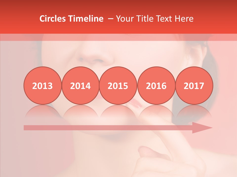 Woman Euphoric Isolated PowerPoint Template