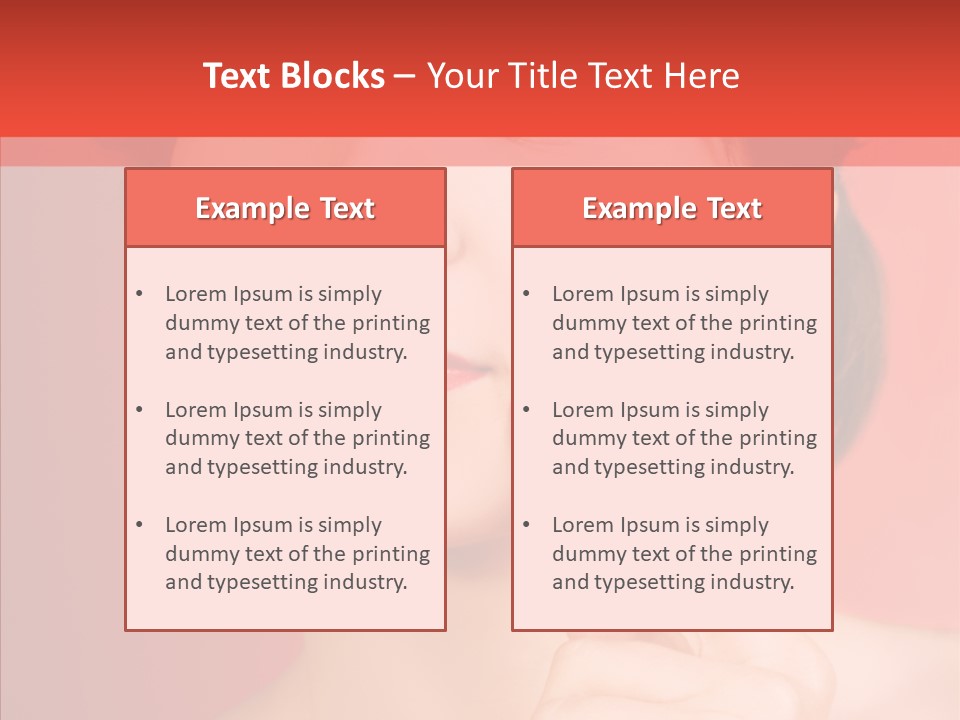 Woman Euphoric Isolated PowerPoint Template