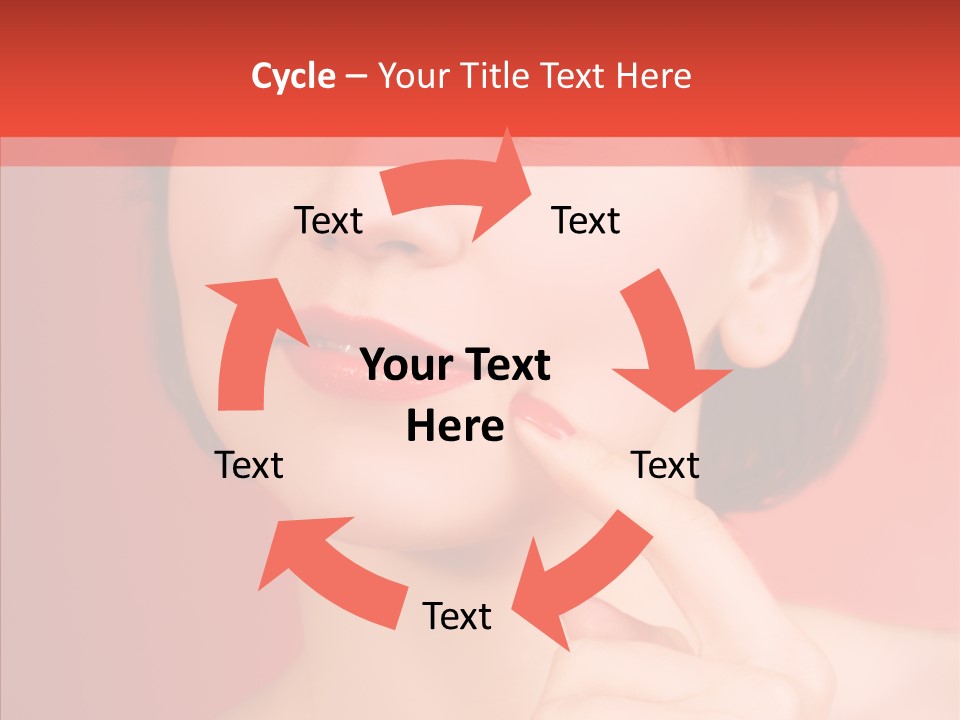 Woman Euphoric Isolated PowerPoint Template