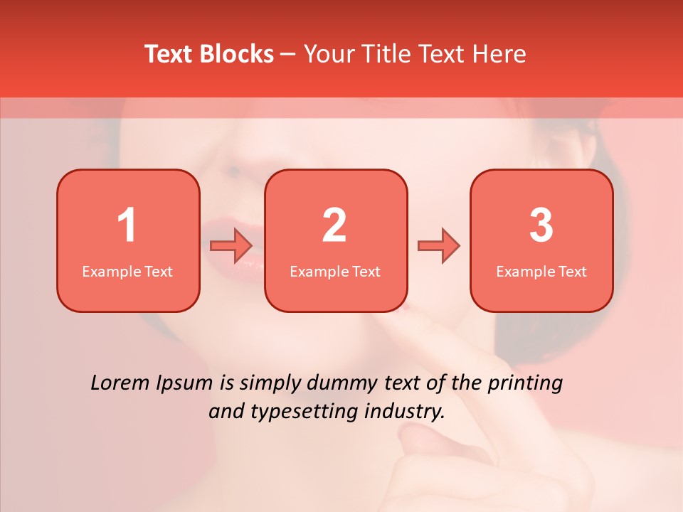 Woman Euphoric Isolated PowerPoint Template