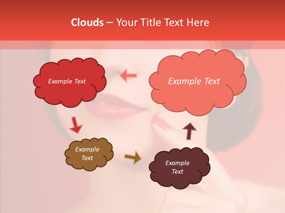 Woman Euphoric Isolated PowerPoint Template