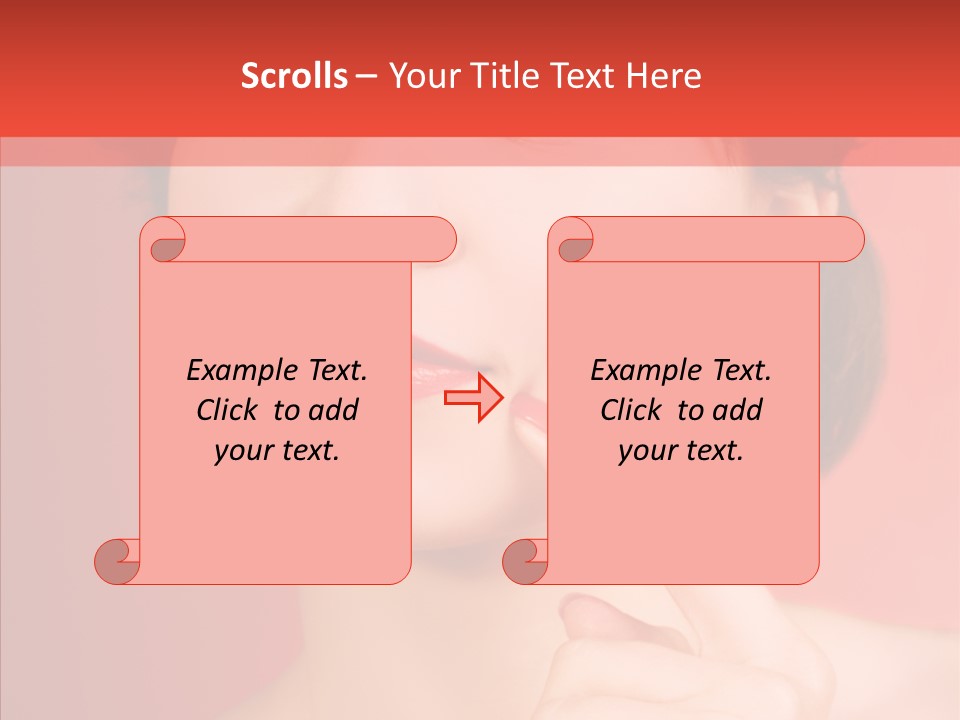 Woman Euphoric Isolated PowerPoint Template
