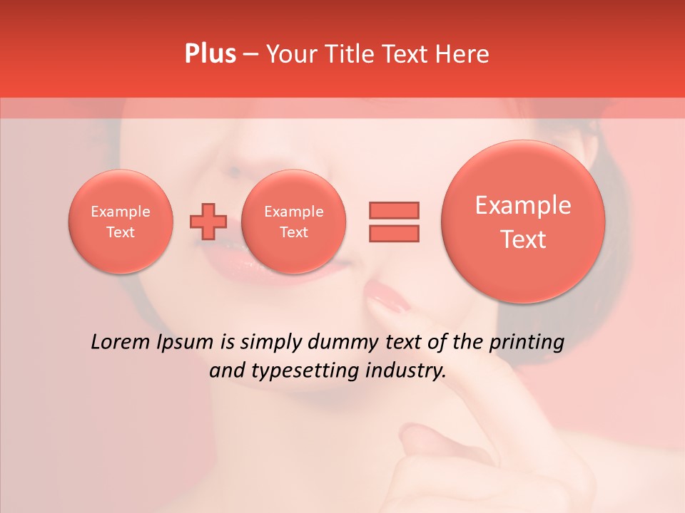 Woman Euphoric Isolated PowerPoint Template