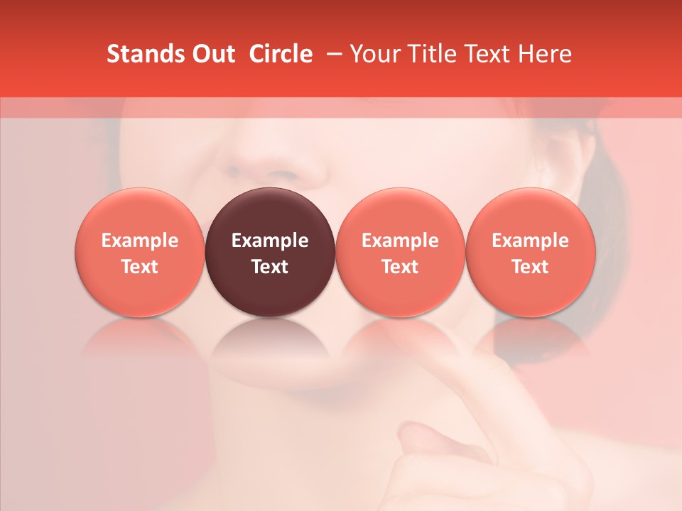 Woman Euphoric Isolated PowerPoint Template