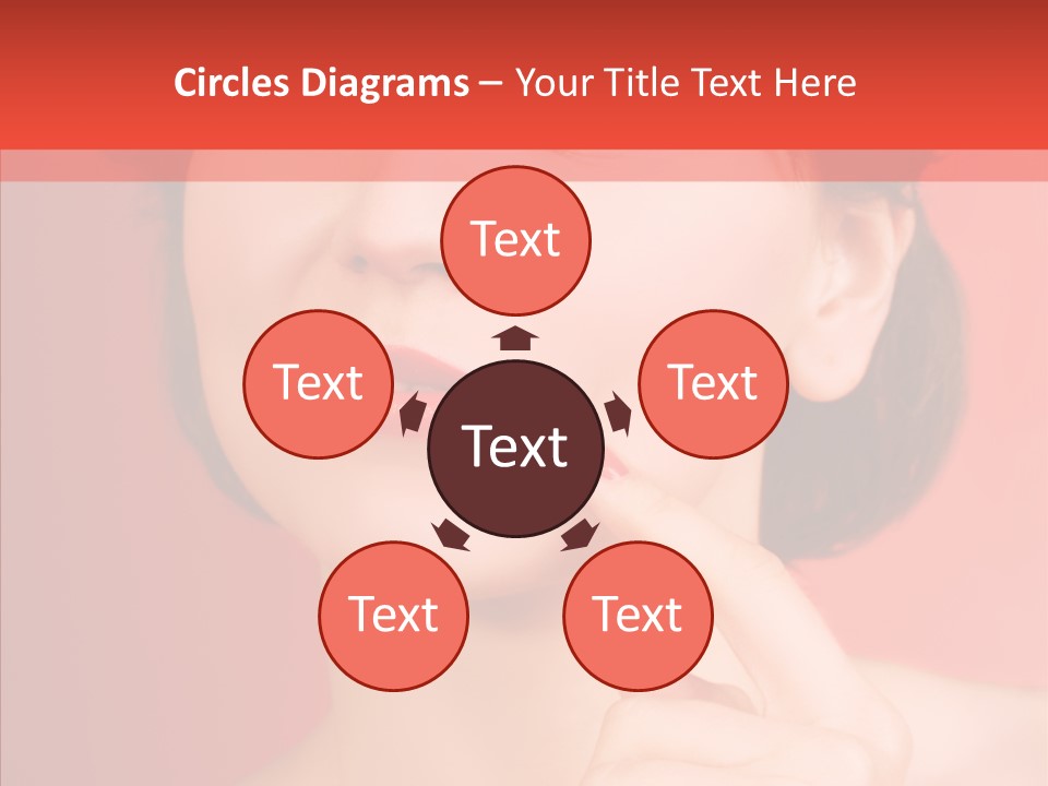 Woman Euphoric Isolated PowerPoint Template