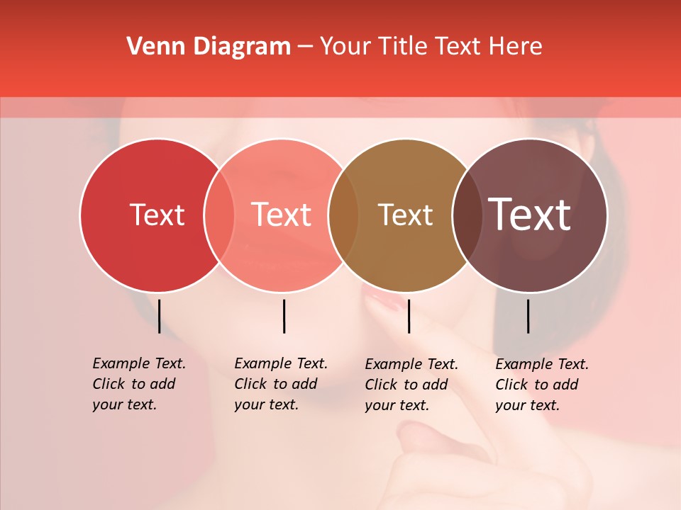 Woman Euphoric Isolated PowerPoint Template