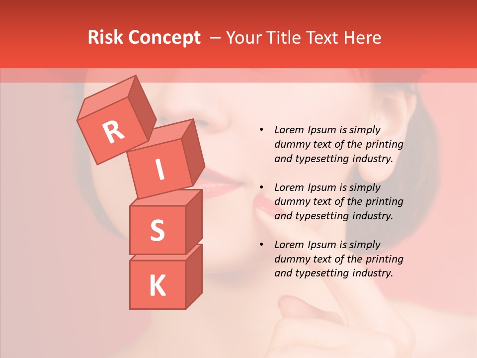 Woman Euphoric Isolated PowerPoint Template