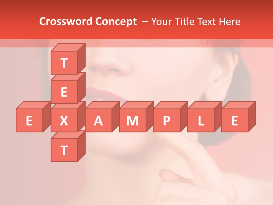 Woman Euphoric Isolated PowerPoint Template