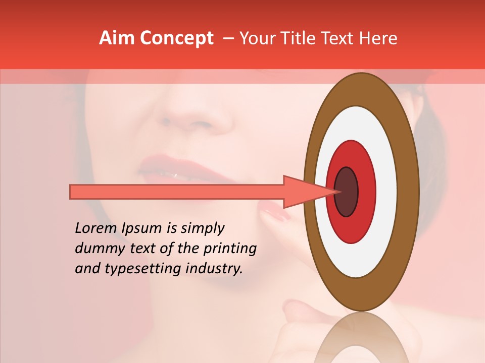 Woman Euphoric Isolated PowerPoint Template