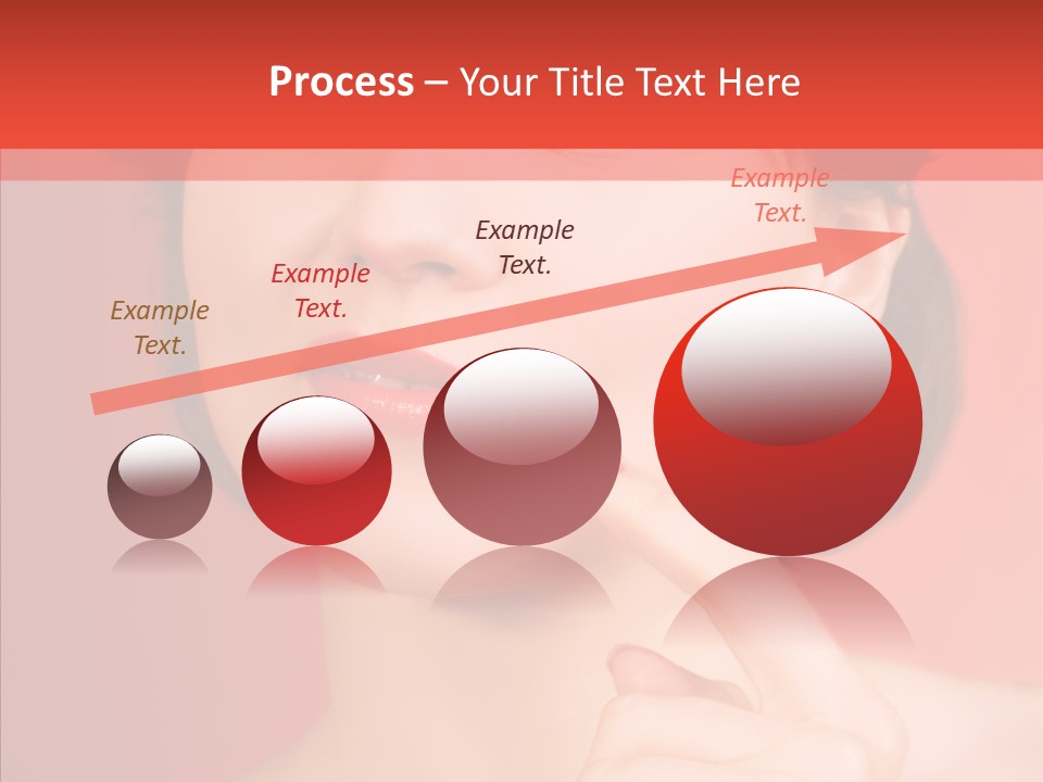 Woman Euphoric Isolated PowerPoint Template