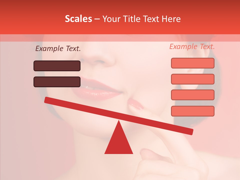 Woman Euphoric Isolated PowerPoint Template