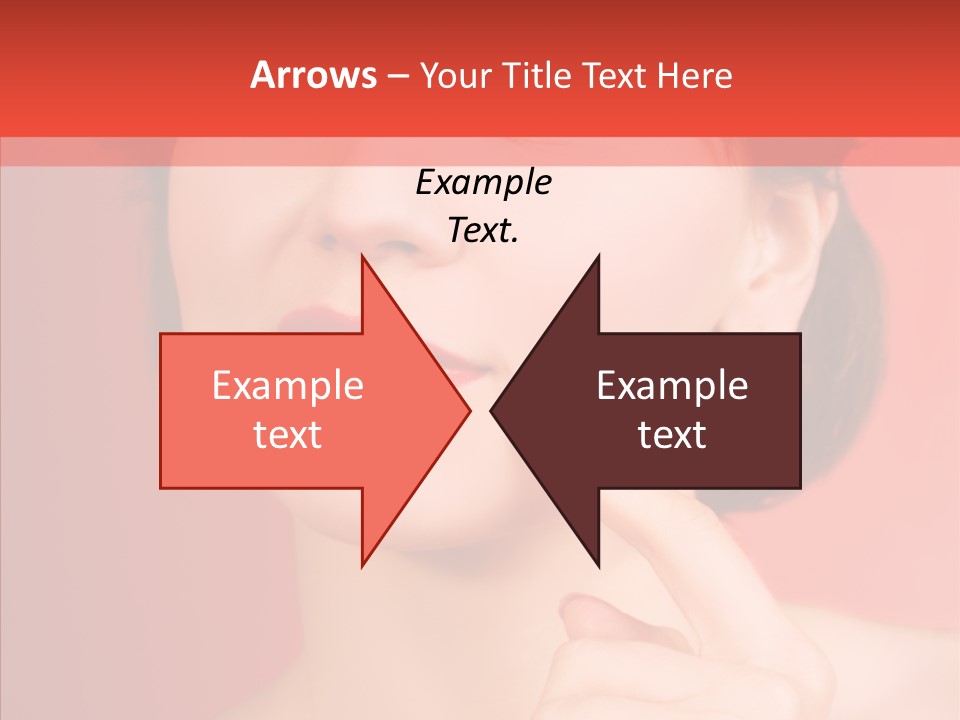 Woman Euphoric Isolated PowerPoint Template