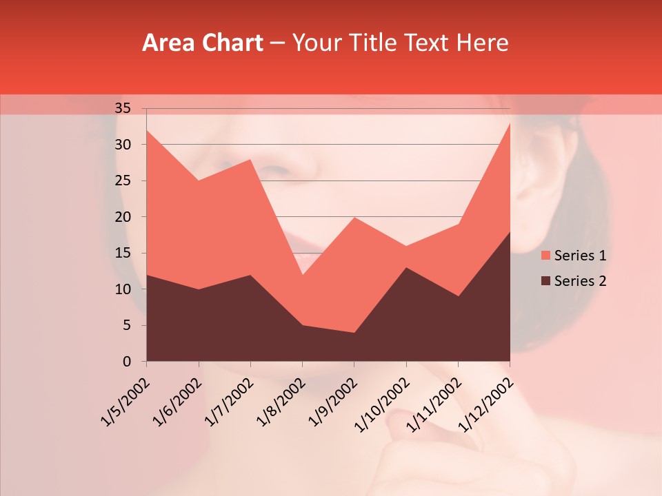 Woman Euphoric Isolated PowerPoint Template