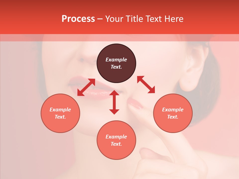 Woman Euphoric Isolated PowerPoint Template