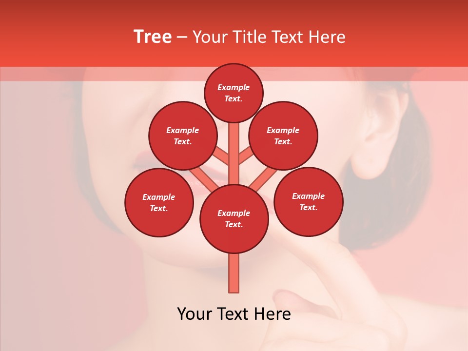 Woman Euphoric Isolated PowerPoint Template