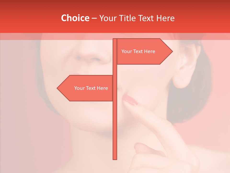 Woman Euphoric Isolated PowerPoint Template