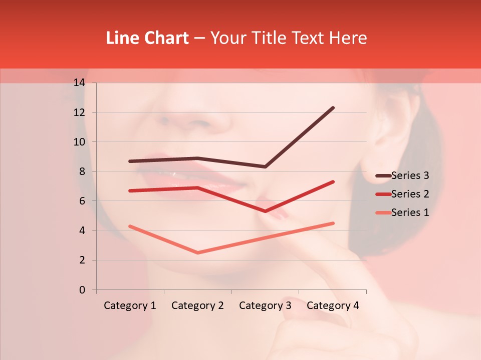 Woman Euphoric Isolated PowerPoint Template