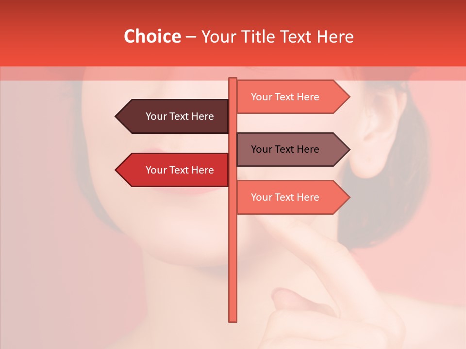 Woman Euphoric Isolated PowerPoint Template