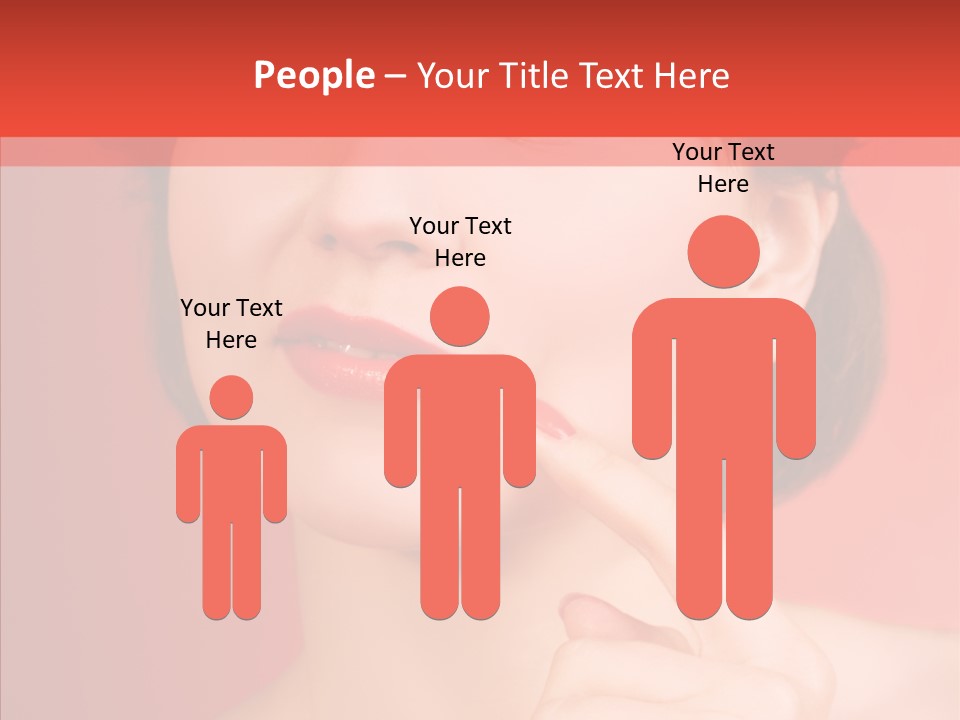 Woman Euphoric Isolated PowerPoint Template