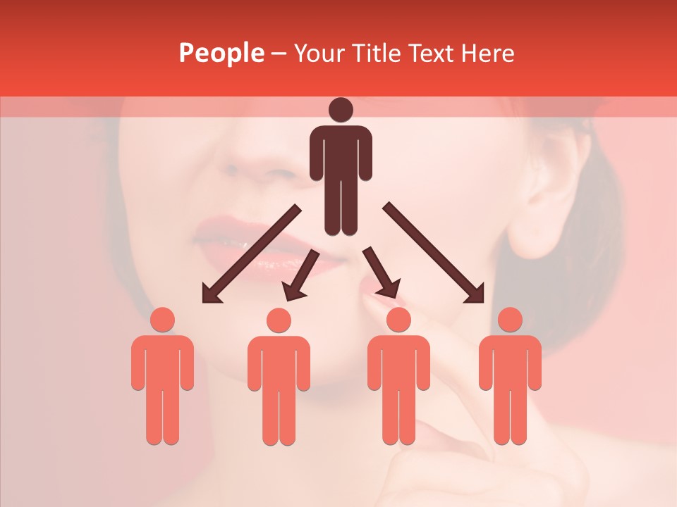 Woman Euphoric Isolated PowerPoint Template