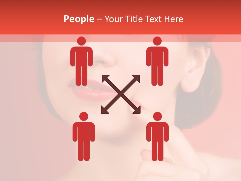 Woman Euphoric Isolated PowerPoint Template