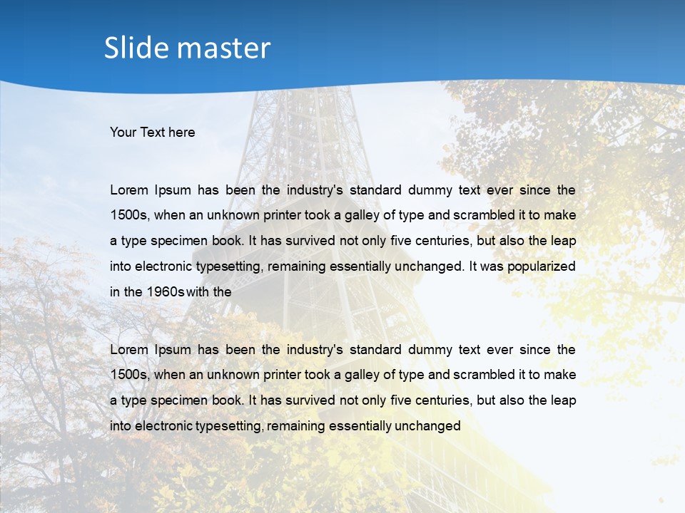 Touristic Panoramic Tower PowerPoint Template