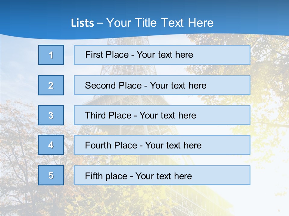 Touristic Panoramic Tower PowerPoint Template