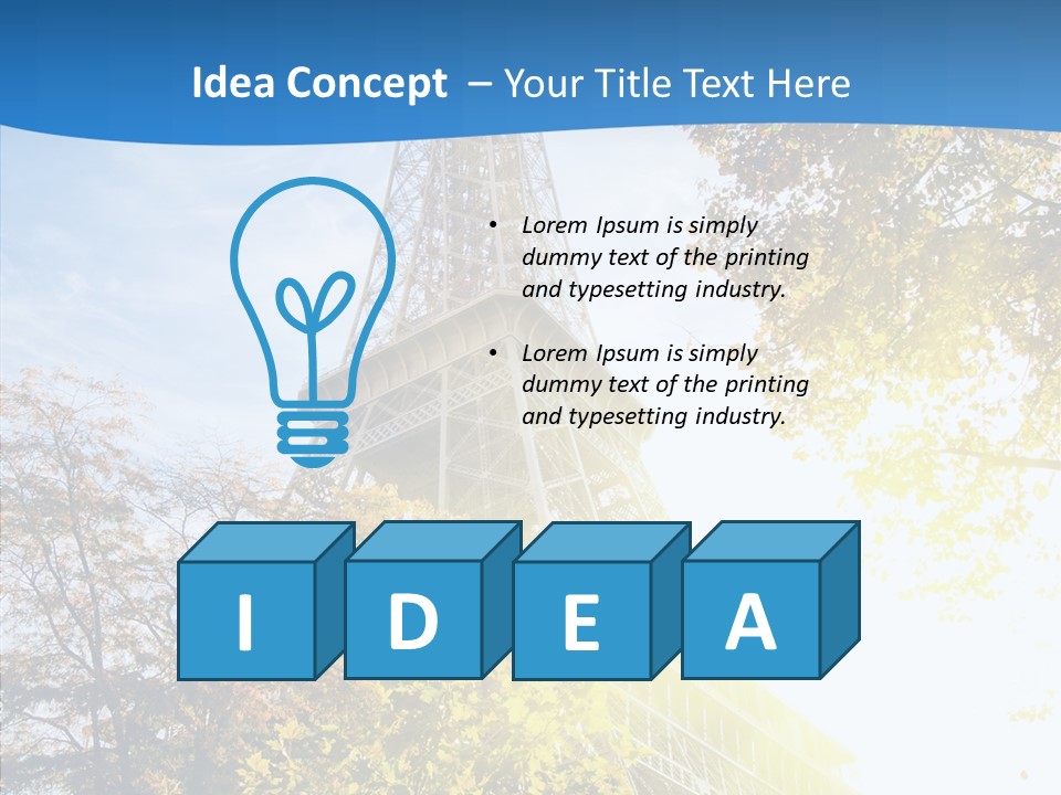 Touristic Panoramic Tower PowerPoint Template