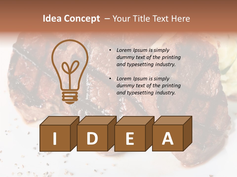 Isolated Lunch Hunger PowerPoint Template